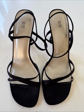 BP Black Strappy Sandal Heels 
Sz: 11